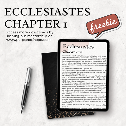 FREEBIE: Ecclesiastes Chapter 1 Sneak Peek